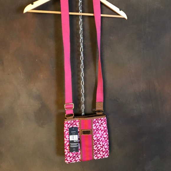 NWT Pink Tommy Hilfiger TH Logo Small Crossbody - Picture 1 of 5